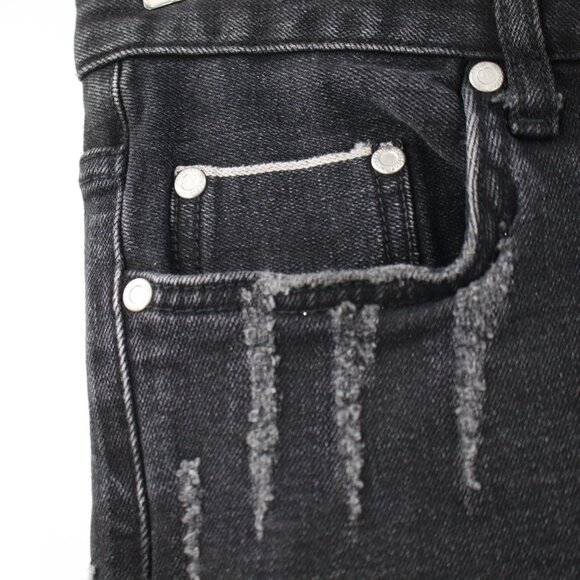 Represent Jeans Mens 30 Repairer Selvedge Vintage Black Ankle Zip Distressed - Picture 5 of 15
